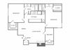 2 Bed 2 Bath Floor Plan B 2 Bed 2 Bath Floor Plan B at The Glen, Lewisville, 75067
